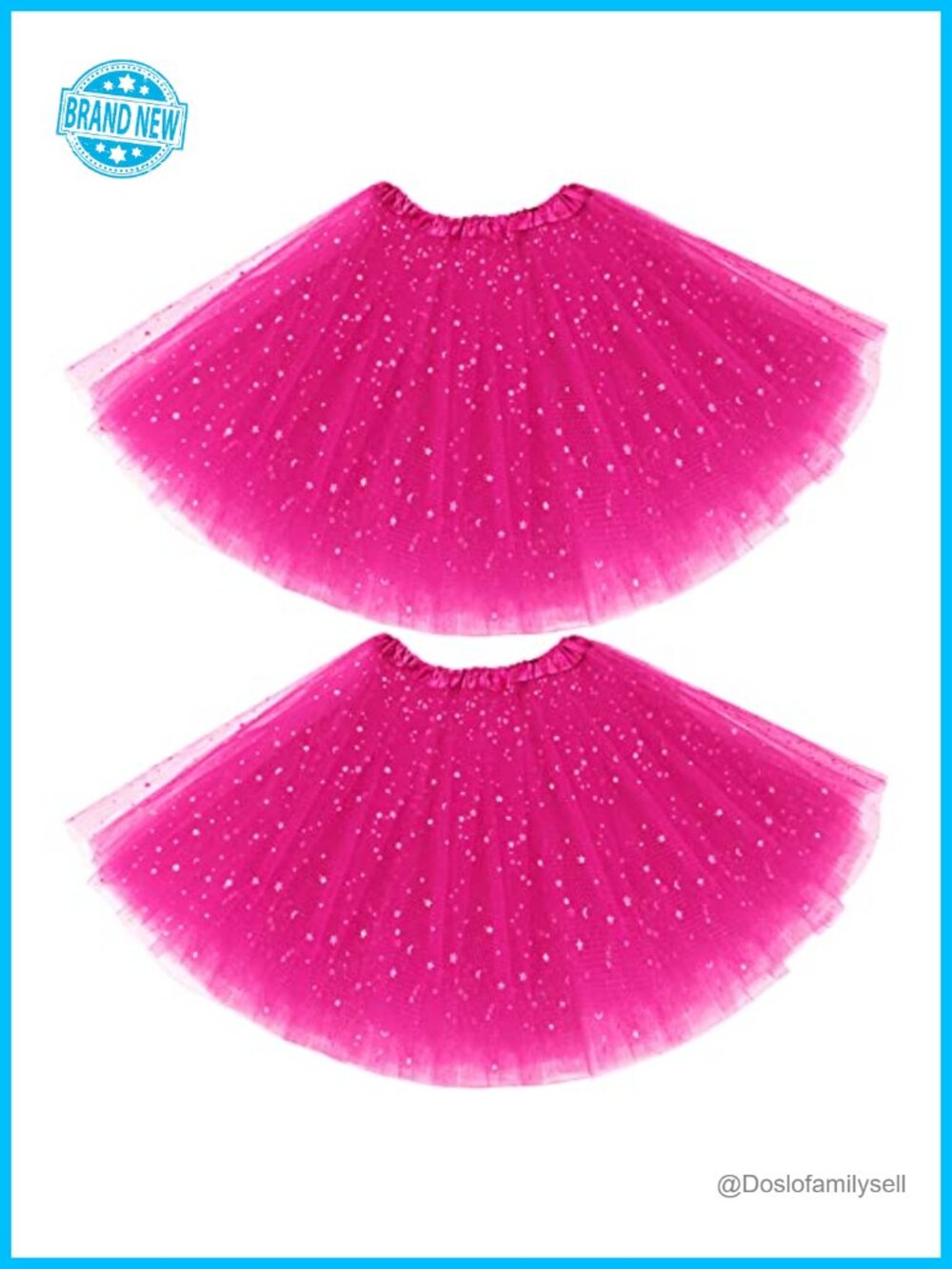 Women's Tulle Tutu Skirt 3-Layer Glitter Sequin Halloween Costume Adult